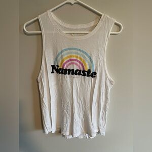 Spiritual Gangster White Namaste Tank Top